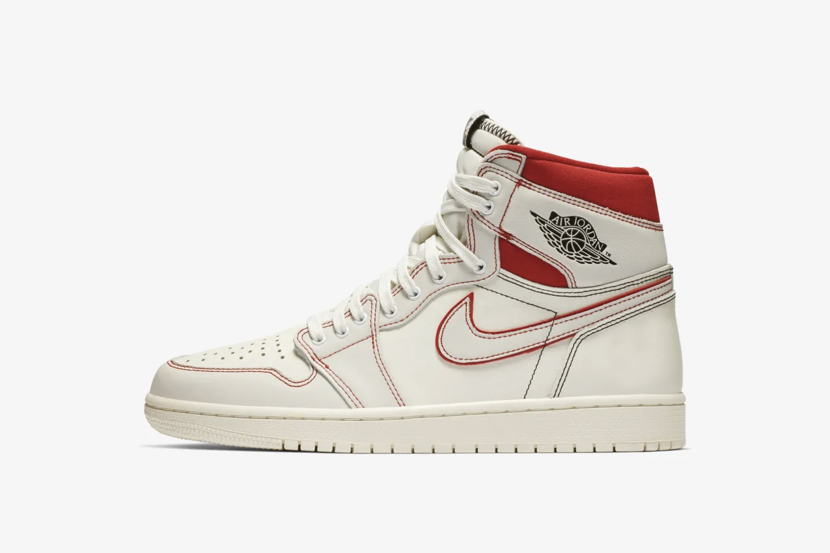 air jordan one white and red